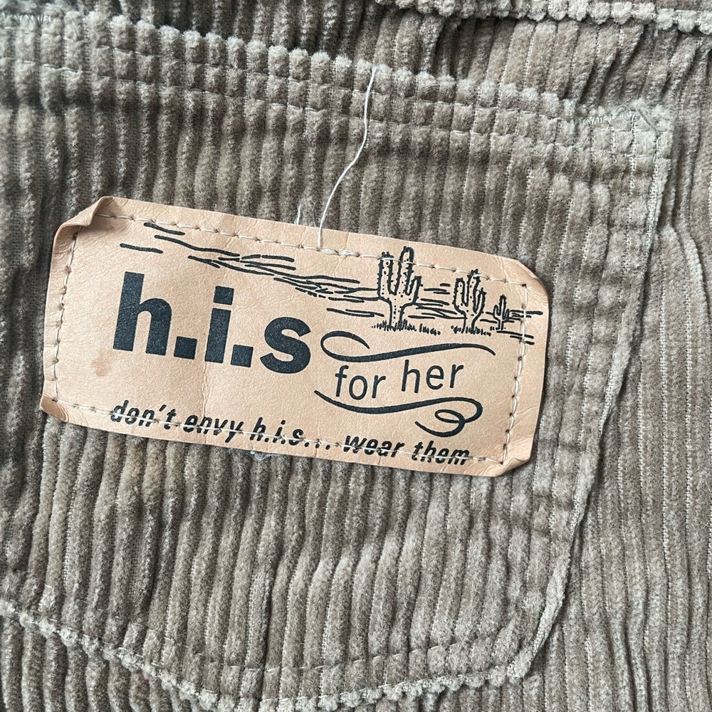 Original 1970s h.i.s. For her corduroy straight leg pants